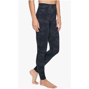 Spanx Look At Me Now Leggings Womens Small Camo‎ Black FL3515